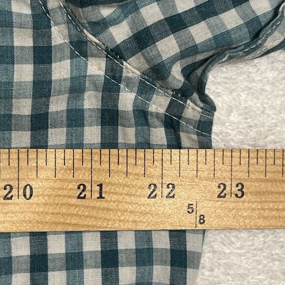 Levi’s Western Shirt Men's L Blue Gingham Plaid Checkered Button Up Rodeo Cowboy - Picture 7 of 17